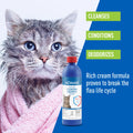 Adams Flea & Tick Cleansing Shampoo for Cats, Flea and Tick Treatment for Cats and Kittens, Unscented, 12 Ounces