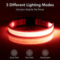Vizpet LED Dog Collar, Light up Dog Collar Adjustable USB Rechargeable Super Bright Safety Light Glowing Collars for Dogs(Small,Red)