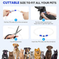 Light up Dog Collar - Waterproof LED Dog Collar Rechargeble, TPU Cuttable Glow in the Dark Safety Dog Lights for Night Walking(Blue)