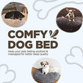 Soggy Doggy Super Snoozer Dog Bed - Microfiber Chenille round Bed for Dogs - Moisture Wicking Comfort - Removable Washable Cover (Dark Chocolate, Extra-Large 42”X42”X7”)
