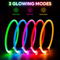 Light up Dog Collar - Waterproof LED Dog Collar Rechargeble, TPU Cuttable Glow in the Dark Safety Dog Lights for Night Walking(Blue)