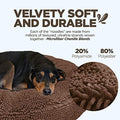 Soggy Doggy Super Snoozer Dog Bed - Microfiber Chenille round Bed for Dogs - Moisture Wicking Comfort - Removable Washable Cover (Dark Chocolate, Extra-Large 42”X42”X7”)