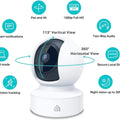 Kasa Indoor Pan/Tilt Smart Security Camera, 1080P HD Dog-Camera,2.4Ghz with Night Vision,Motion Detection for Baby and Pet Monitor, Cloud & SD Card Storage, Works with Alexa& Google Home (EC70), White