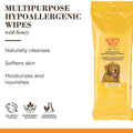 Burt'S Bees for Pets Multipurpose Dog Wipes with Honey, 98% Natural Origin Formulas, Hypoallergenic Dogs Wipe, Canine Cleaning Sheets for Paws and Butt, 3 Pk, 50Ct