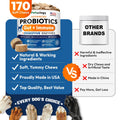 Probiotics for Dogs 170 Chews Dog Digestive Enzymes Prebiotics Support Gut