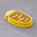 Slow Feeder Dog Bowl - Anti-Gulping Puzzle Dish for Small & Medium Breeds - Non-Slip Green Carrot Design