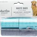 Martha Stewart for Pets Poop Waste Bags | 120 Large Unscented Doggie Bags for a Quick Cleanup | Tear-Resistant Dog Waste Bags, Great for Dog Walking Everyday Use | 8 Rolls