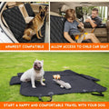 Dog Car Seat Cover - Waterproof Back Seat Protector for Pets, Non-Slip Design with Armrest Compatibility for Most Vehicles - Black
