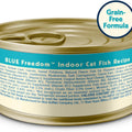 Blue Buffalo Freedom Grain-Free Adult Wet Cat Food, Complete & Balanced Nutrition for Indoor Cats, Made with Natural Ingredients, Fish Recipe, 5.5-Oz Cans (24 Count)