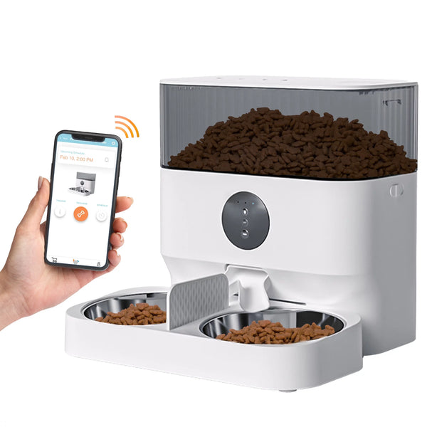 Instachew Purechew Double Automatic Pet Feeder, Two-Way Splitter and Double Bowls for Cats and Dogs