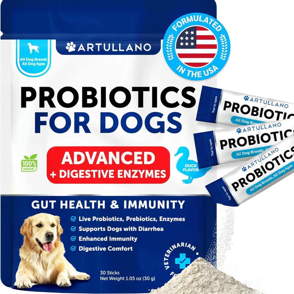 Probiotic Powder for Dogs Support Gut Health Itchy Skin Allergies Immunity